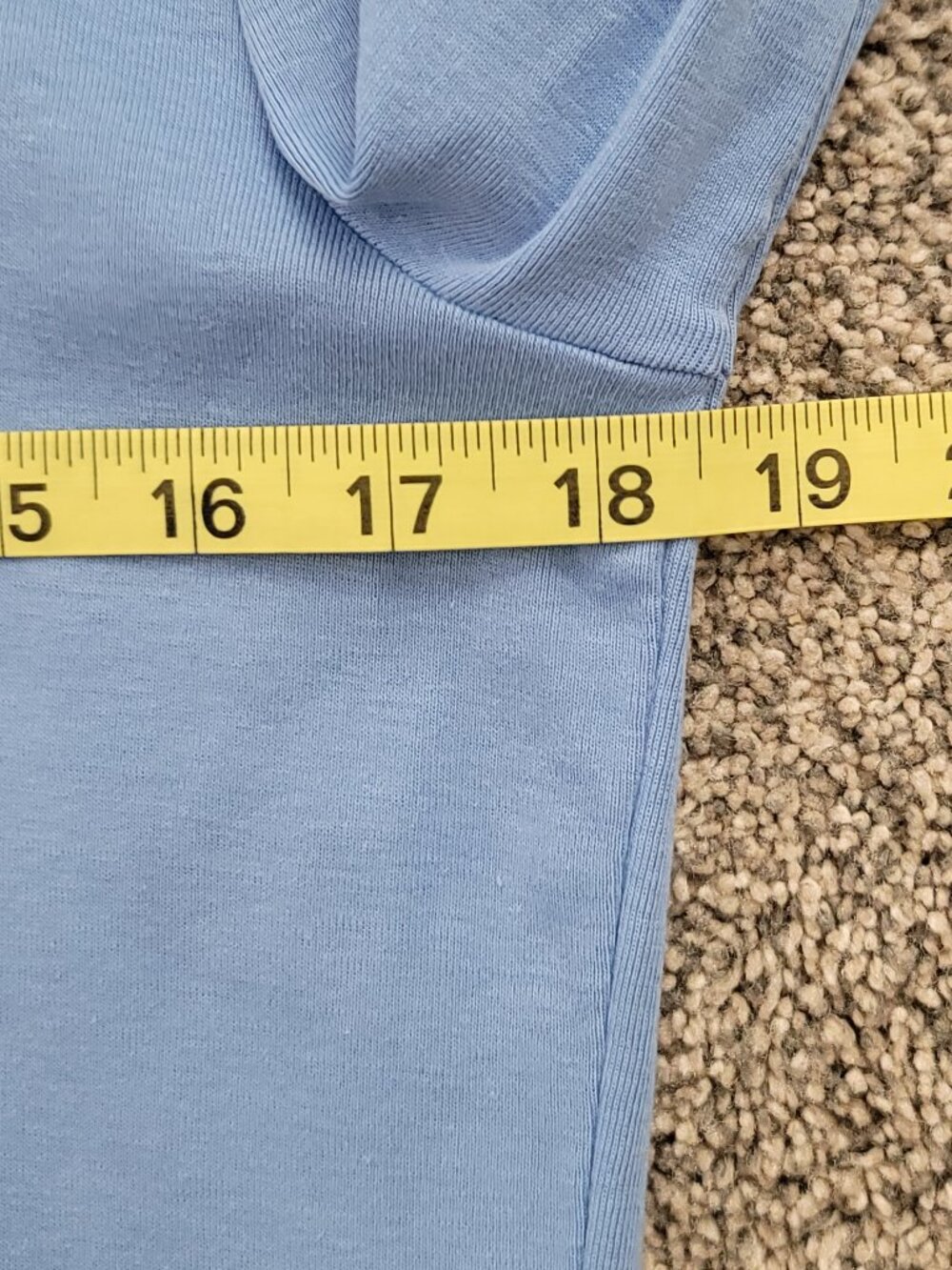 The Talbots Tee  Blue 3/4 Sleeve 100% Pima Cotton Womens Top Size Med - Picture 7 of 10